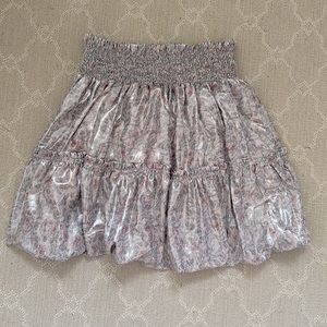 Free People Womens Metallic Floral Bubble Skirt Size XS